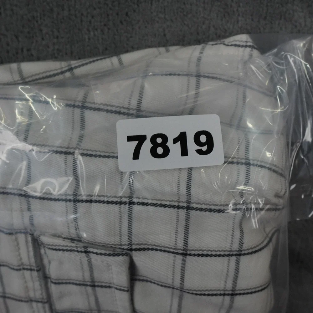 Levis Cargo Shorts Mens 38 White Black Grid Plaid Streetwear‎ Outdoor Skater